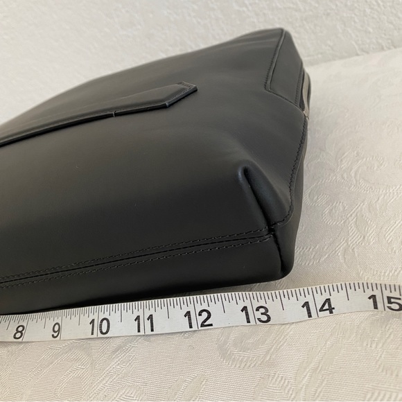 Serapian black Leather Document laptop Case - Picture 3 of 13